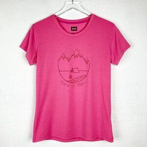 Helly Hanson | Fjord Till Fjell Graphic Pink Hiking Tee